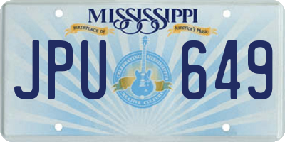 MS license plate JPU649