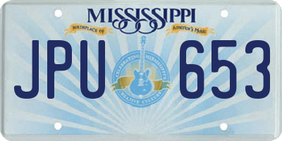 MS license plate JPU653