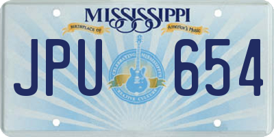 MS license plate JPU654