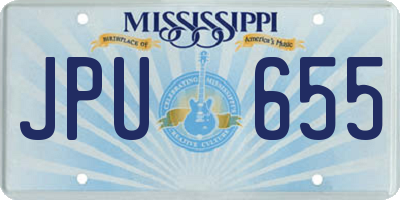 MS license plate JPU655
