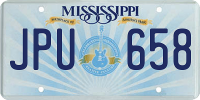 MS license plate JPU658
