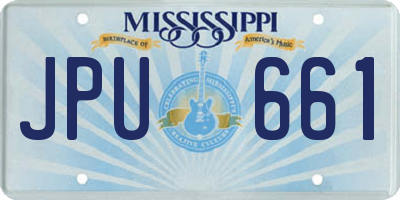 MS license plate JPU661