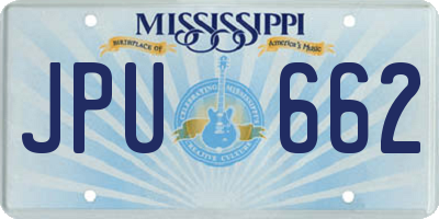 MS license plate JPU662