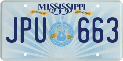 MS license plate JPU663
