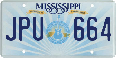 MS license plate JPU664