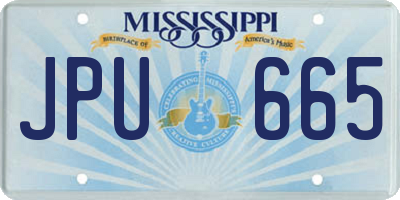 MS license plate JPU665