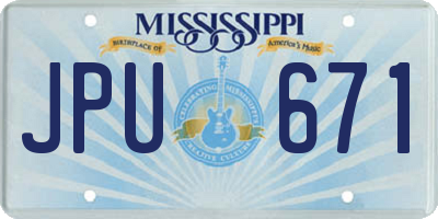 MS license plate JPU671