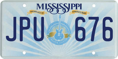 MS license plate JPU676