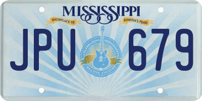 MS license plate JPU679