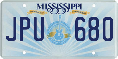 MS license plate JPU680