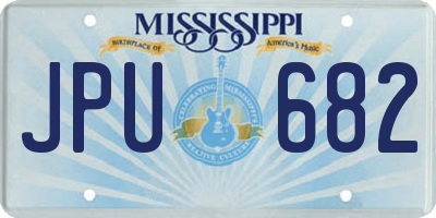 MS license plate JPU682