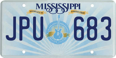 MS license plate JPU683
