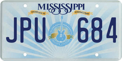 MS license plate JPU684
