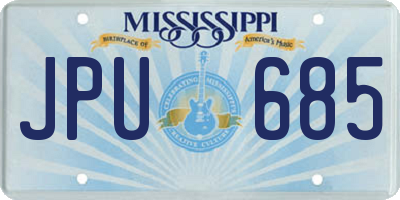 MS license plate JPU685