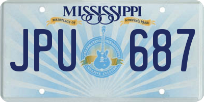 MS license plate JPU687