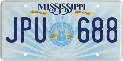 MS license plate JPU688