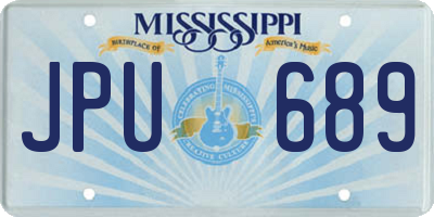 MS license plate JPU689