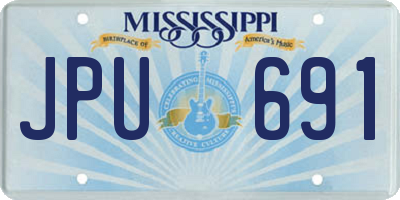 MS license plate JPU691