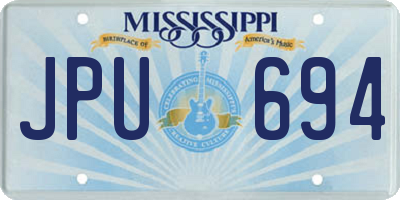 MS license plate JPU694