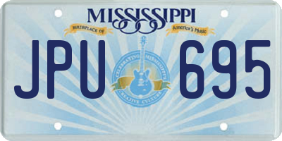 MS license plate JPU695