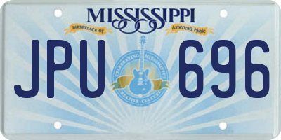 MS license plate JPU696