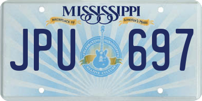 MS license plate JPU697