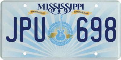 MS license plate JPU698