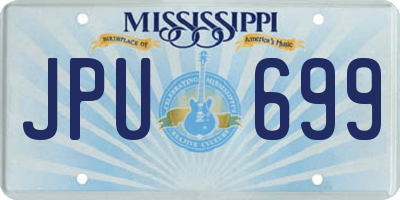 MS license plate JPU699