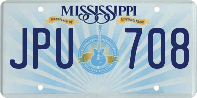 MS license plate JPU708