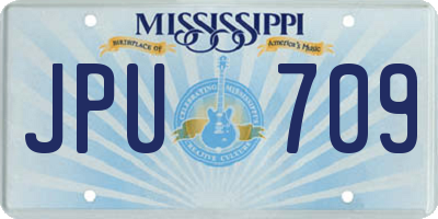 MS license plate JPU709