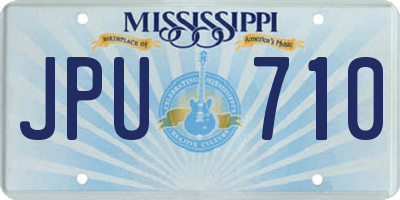 MS license plate JPU710
