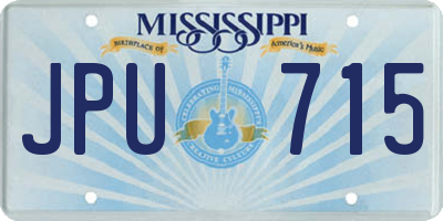 MS license plate JPU715
