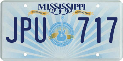 MS license plate JPU717