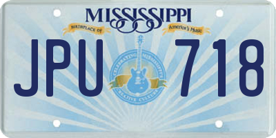 MS license plate JPU718