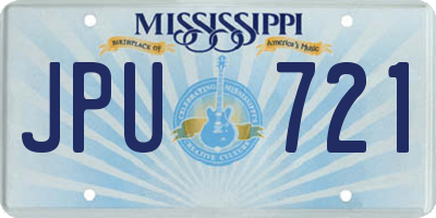 MS license plate JPU721