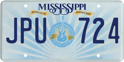 MS license plate JPU724