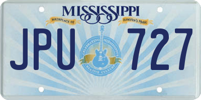 MS license plate JPU727