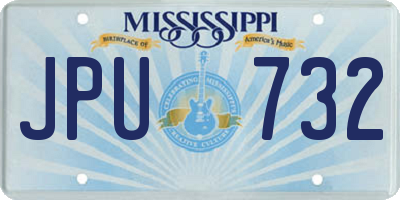 MS license plate JPU732