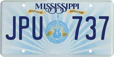 MS license plate JPU737