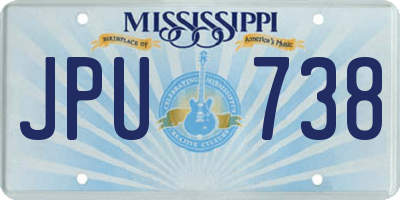 MS license plate JPU738