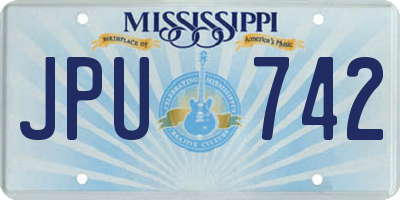 MS license plate JPU742