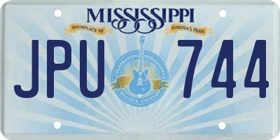 MS license plate JPU744