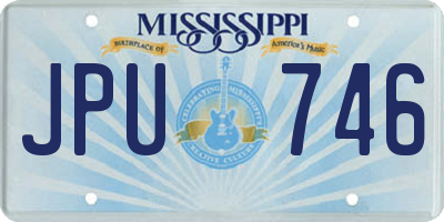 MS license plate JPU746