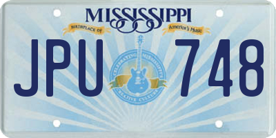 MS license plate JPU748