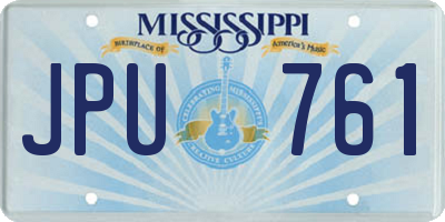 MS license plate JPU761