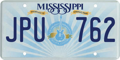 MS license plate JPU762