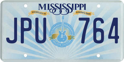 MS license plate JPU764