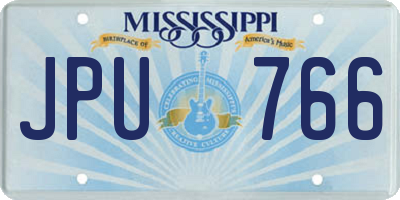 MS license plate JPU766
