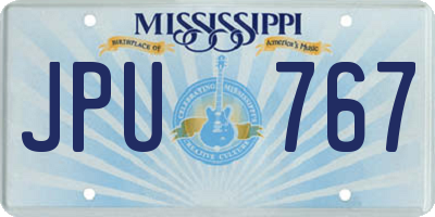 MS license plate JPU767