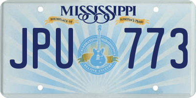 MS license plate JPU773
